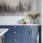 custom, cabinetry, light fixtures, blue, wood